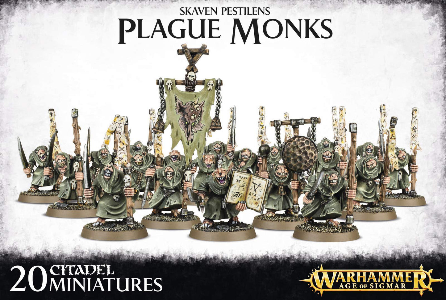 Games Workshop Warhammer 40K Age Of Sigmar Skaven Pestilens Plague Monks