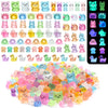 Seenelling 240 Pcs Mini Resin Animals 10 Lively Style Miniature Resin Animals Tiny Luminous Animals Figures Bulk for Micro Garde