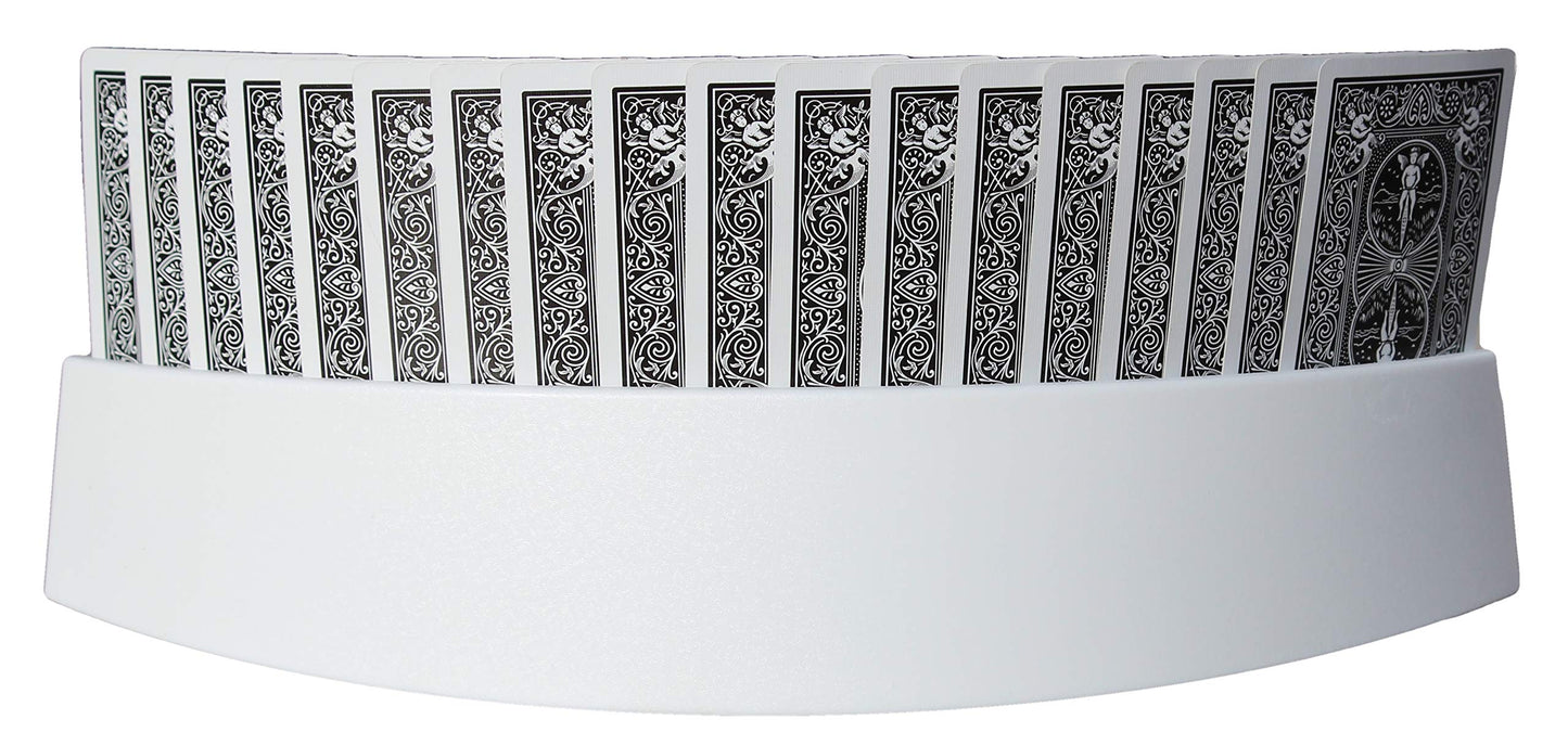 Twin Tier Premier Playing Card Holder (Set Of 2) - Holds Up To 32 Playing Cards Easily - 12 1/2'' X 4 1/2'' X 2 1/4'' - Stack Fo