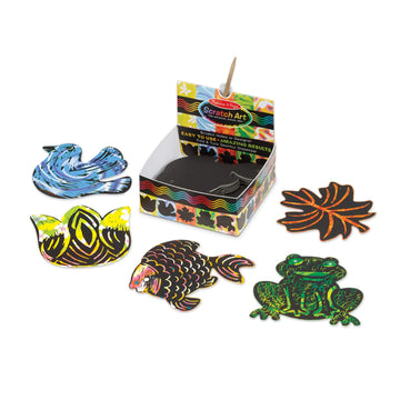 Melissa & Doug Scratch Art Nature Mini Notes (125) With Wooden Stylus - Color Scratch Art Mini Notes, Party Favors, Stocking Stu