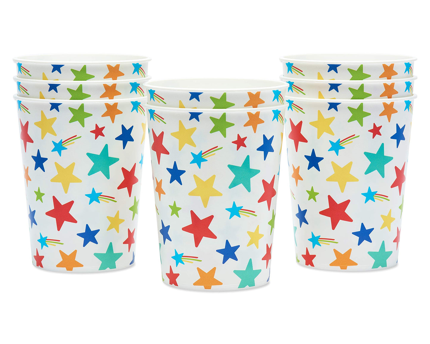 American Greetings Rainbow Party Supplies, Star 16 oz. Cups (8-Count)