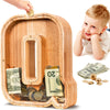 Summidate Wooden Letter Piggy Bank| Piggy Bank For Boys Girls Toddler| Alphabet Q Money Bank| Coin Bank Birthday Gift For Kids|2024 Graduation Money Box (Q)