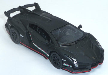 Kinsmart Lamborghini Veneno 1/36 Diecast Metal Toy Model (Black, Matt)
