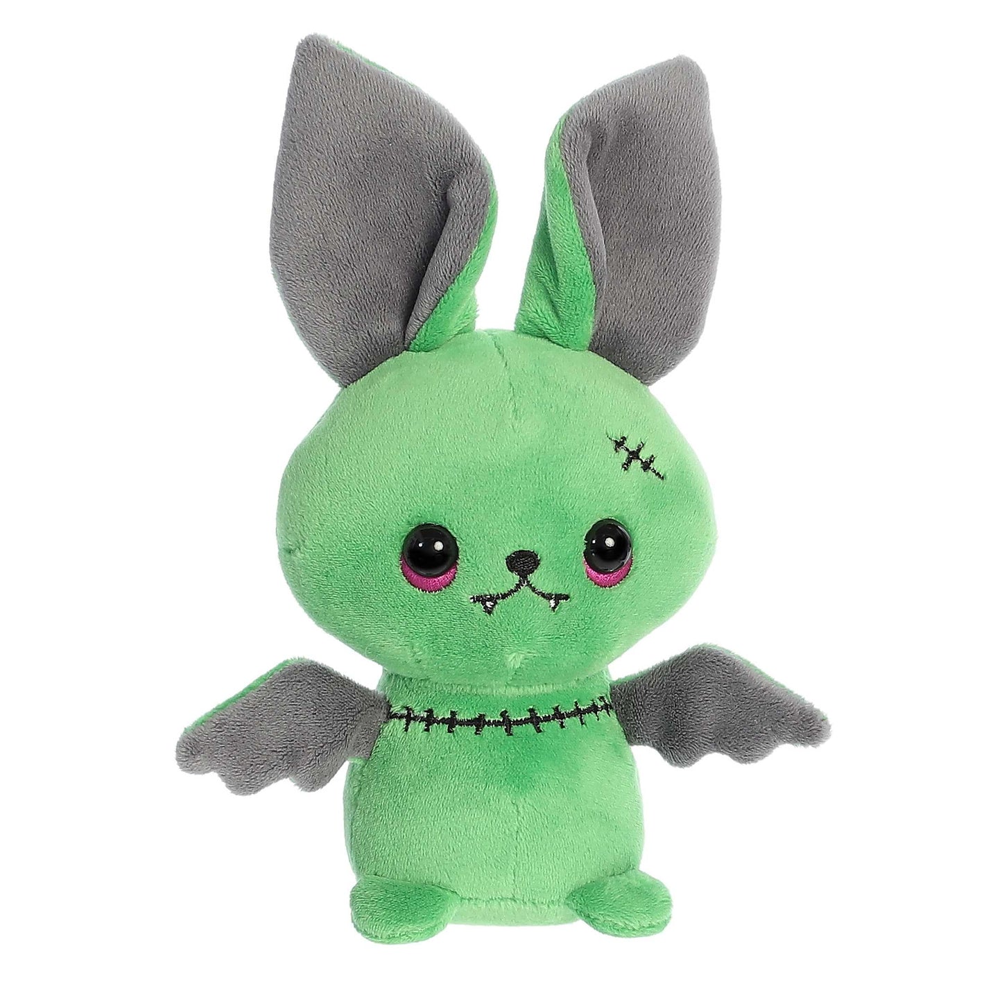 Aurora Spooky Halloween Zed Zombie Bat Stuffed Animal - Boo-Tiful Decor - Trick-Or-Treat Fun - Green 8 Inches