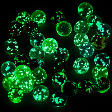 Mcpinky 36Pcs Marbles Glow In The Dark, Handmade Glass Marbles 0.6Inch/16Mm Luminous Glass Marbles For Boys And Girls