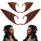 Freshme 2 Pairs Brown Elf Ears - Short And Long Fairy Ears Set Silicone Vampire Ears Anime Pixie Elven Ear Brown Skin For Women