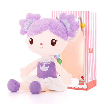Gloveleya Baby Doll Girls Gifts Plush Candy Princess Dolls Purple 14' With Gift Bag