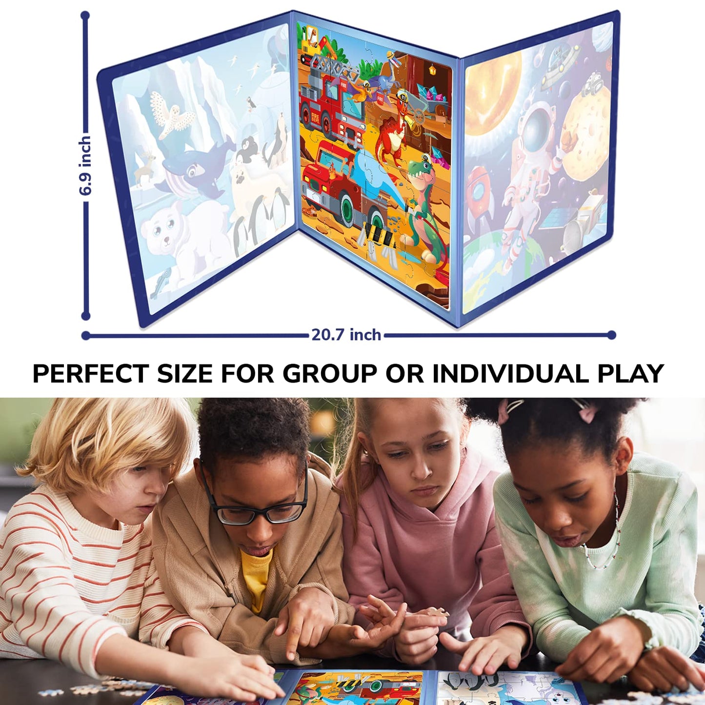 Quokka Magnetic Puzzles Puzzles For Toddlers 2-4 - 24 Pcs Travel Puzzles Games For Kids Ages 3-5 By Quokka - Animal Space Dino Car Activities Toy For Boys & Girls 2-4 Yo - Learning Magnet Gift