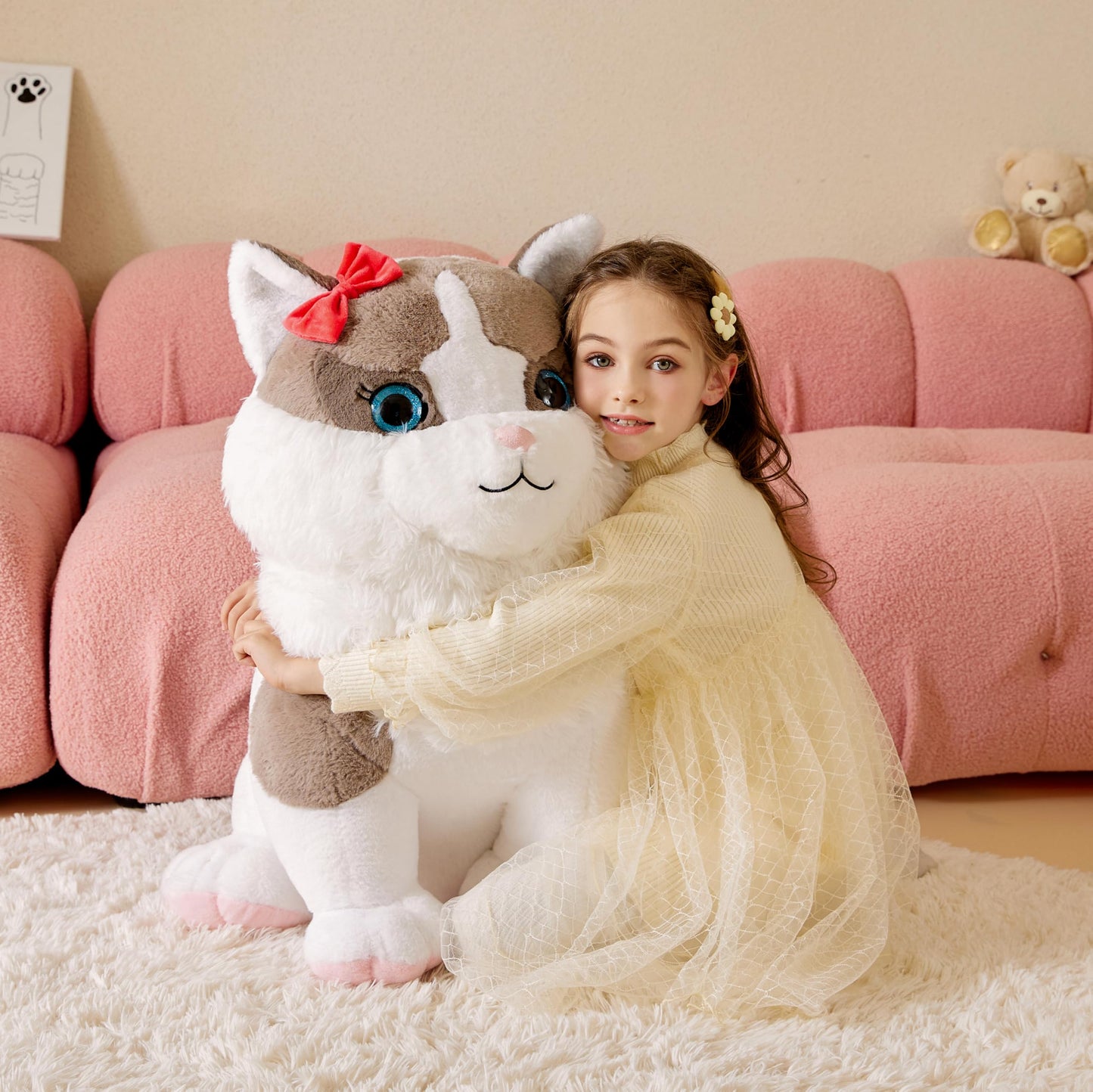 Tumyay Giant Ragdoll Cat Stuffed Animal Plush Soft Toy,Large Toys Jumbo 26'' Cute Big Size Huge Plushy Plushie,Birthday Gifts Fo