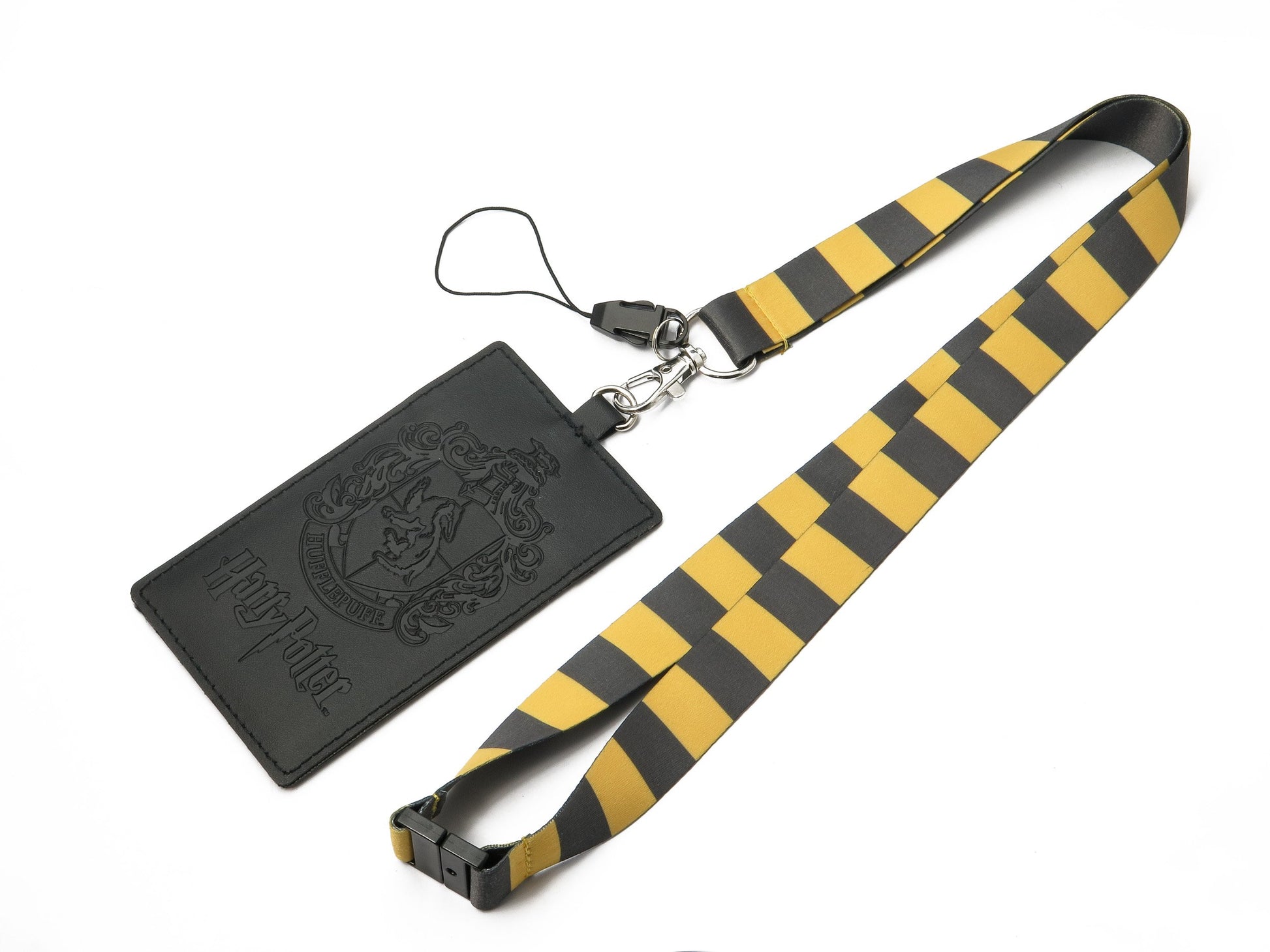 Harry Potter Hufflepuff School Crest Lanyard With Multiple Card Holder Slots, Yellow
