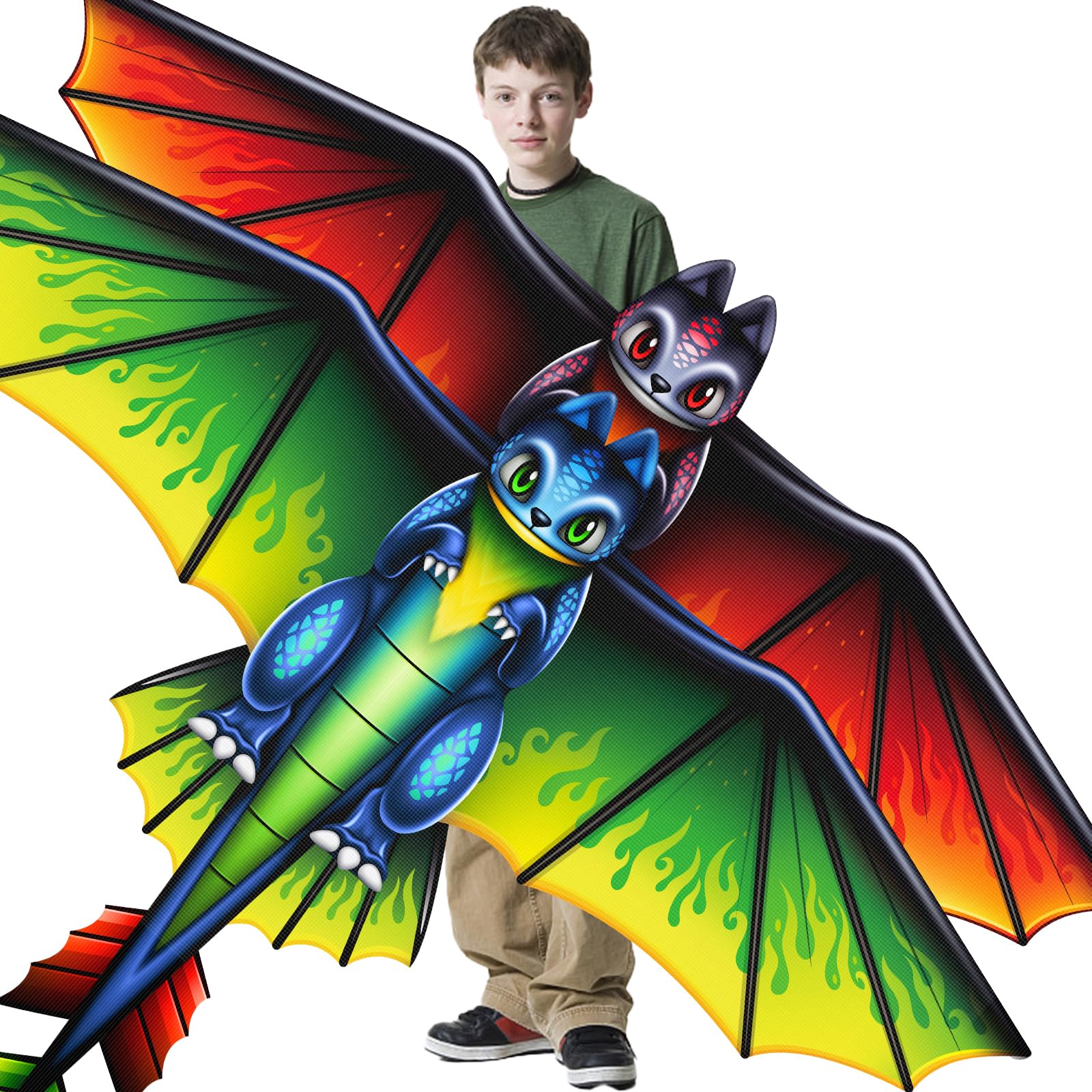 2 Pack Kites For Kids Ages 4-8 8-12 | Large Mermaid Kite & Fairy Kites Girls Boys Adults, Easy To Fly & Assembled, Great Gift Fo