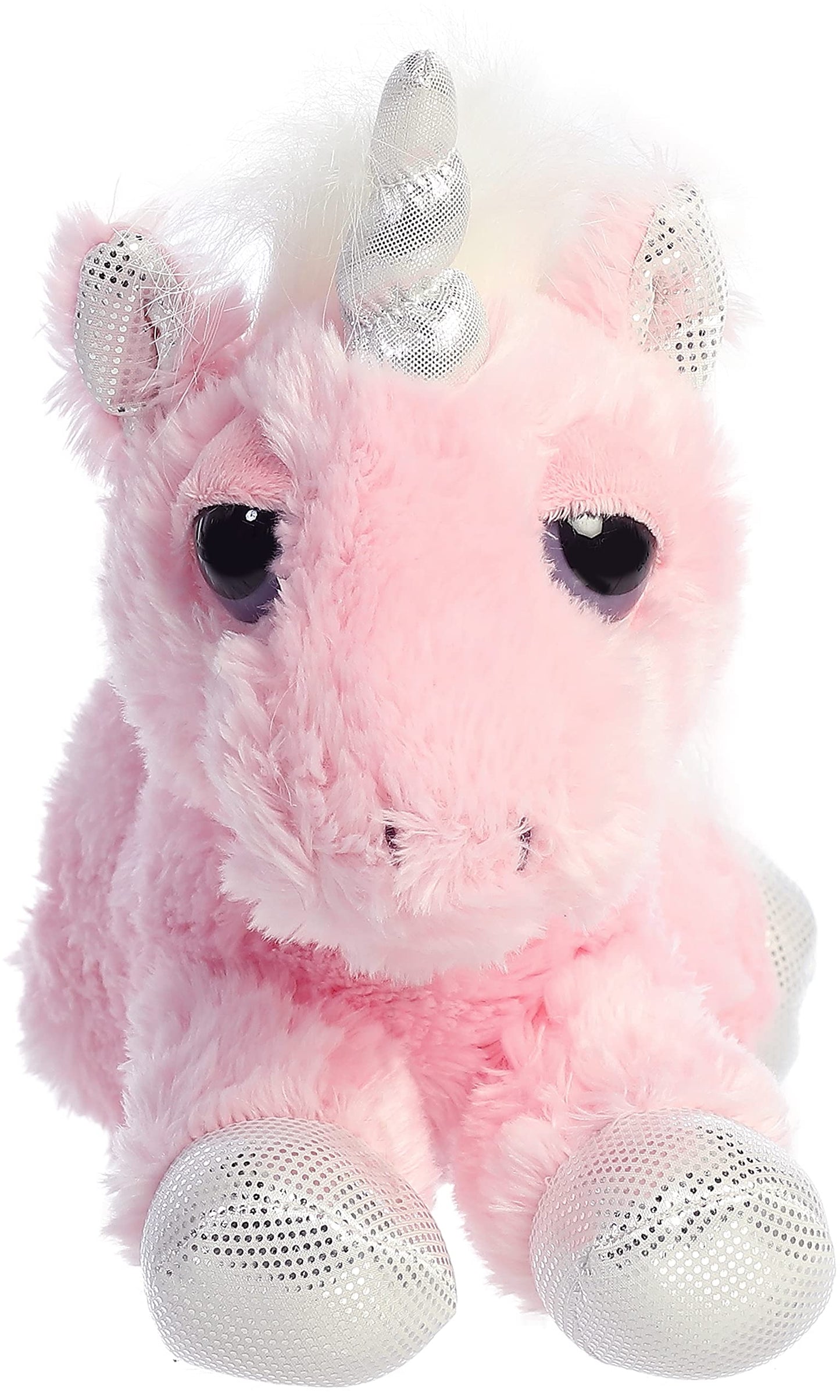 Aurora® Enchanting Dreamy Eyes™ Heavenly Pink Unicorn™ Stuffed Animal - Captivating Gaze - Aesthetic Appeal - Pink 10 Inches