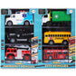 Playkidiz Toy Cars For Toddlers - 6Pcs Pull Back Cars Toys With Light And Sounds, City And Emergency Vehicles Set, Including Pol