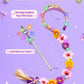 DUDUCOFU Princess Accessories with LED Lights for Little Girls, Glowing Braided Wig with Tiara Wand Toys for Girls Gift 3 4 5 6