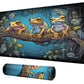 DIGTIALL Card Mat for MTG & TCG Playmat Mouse Pad 24 x 14 Game Mat for MTG RPG CCG Trading Card Game Playmats Table Mat Perfect for Card Games Video Games Computer Office Colorful Frogs