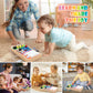 Dramation Montessori Busy Board Toys For 1-3 Years Old, Wooden Busy Board With 19 Led Lights, Switch And Button Board Toys, Sens