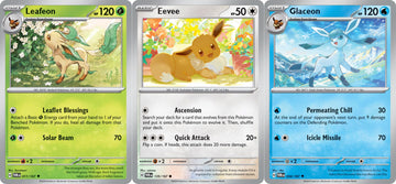 Leafeon Glaceon Eevee - Twilight Masquerade - Pokemon Card Lot - 011/167 & 054/167