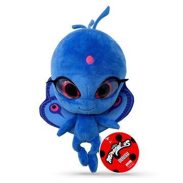 Miraculous Ladybug Kwami Mon Ami Plush Toy - Duusu The Peacock, Super Soft Stuffed Animal - 9-Inch Collectible Plush Figure, Ladybug & Cat Noir, Gift Stocking Stuffer For Kids & Collectors
