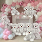 Maogolan Bulk Teddy Bear Baby Shower, 10 Packs Small Gray Teddy Bear Stuffed Animals In Bulk,13.5' Small Stuffed Bears Plush For Wedding,Birthday,Christmas, Party Decorations