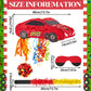 4 Pcs 15.7 Inch Race Car Piñata With Pull Strings, 3D Car Piñata With Blindfold Bat Confetti Double Sided, Race Cars Photo Booth Props For Boy Race Car Theme Birthday Baby Shower Party Supplies