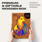 Unidragon Wooden Puzzles For Adults Unique Jigsaw Puzzles - Medium Alluring Fox Small 9.8'X13' 195 Pcs Deko With Cut 0.03 Mm Wood Accuracy Animal