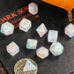UDIXI 11 Piece Dice Set DND Polyhedral Dice Iridecent Swirls Dice for Role Playing Game Dungeons and Dragons, D&D Dice, (Pink &C