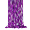 SHAOQINLIN 24 Pcs 33 Inch 7 mm Metallic Purple Bead Necklaces, Mardi Gras Beads Necklace Bulk Party Beads Necklace Round Beaded