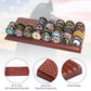 Liuyalo 6-Row Challenge Coin Display With United States Flag, Challenge Coin Holder Made Of 100% Solid Wood