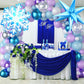 Frozen Balloon Garland Arch Kit, Snowflake Pearl Blue Purple Metallic Purple Blue Silver And White Balloons For Winter Wonderlan