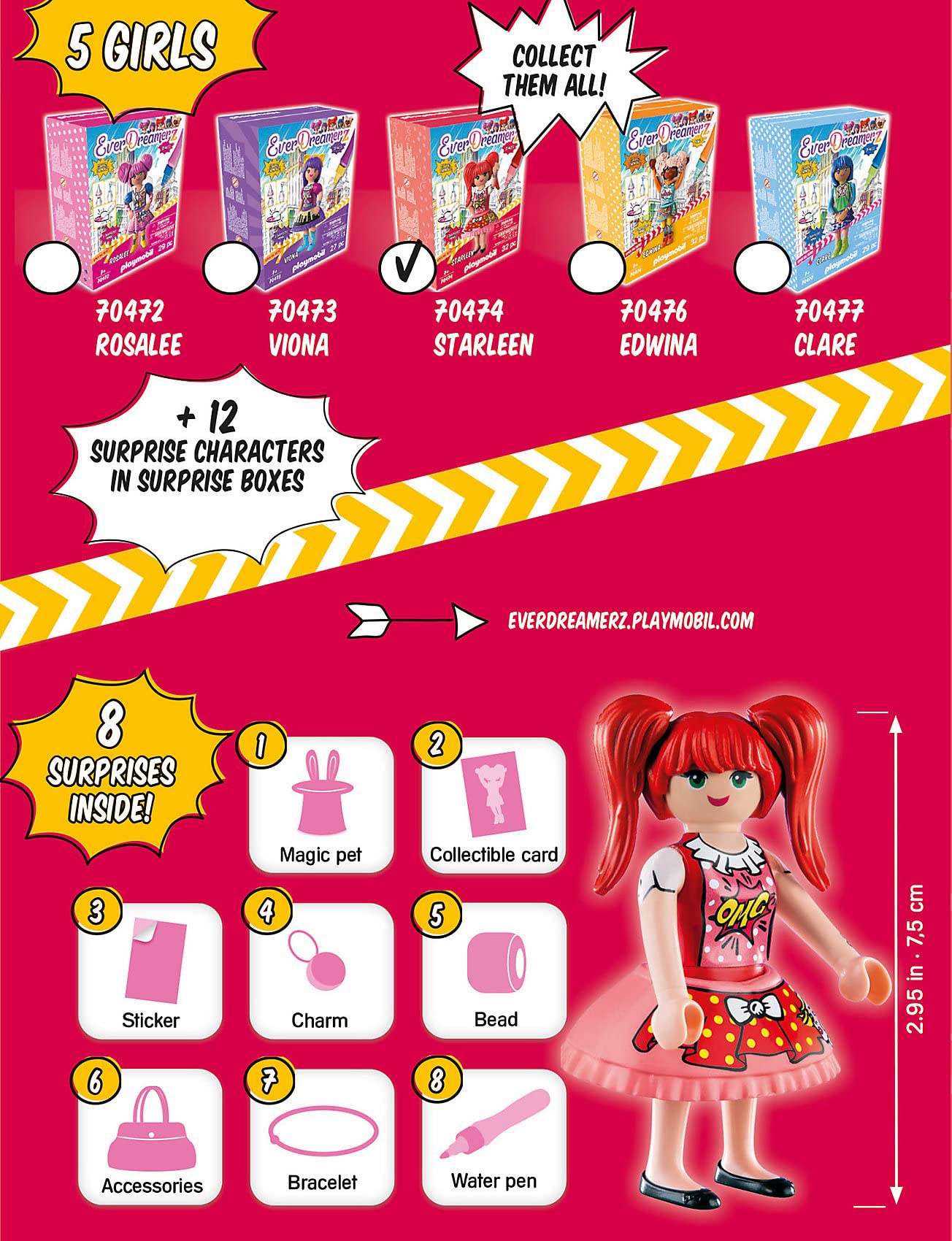Playmobil Everdreamerz Comic World Starleen With Bow Charm & 7 Surprises