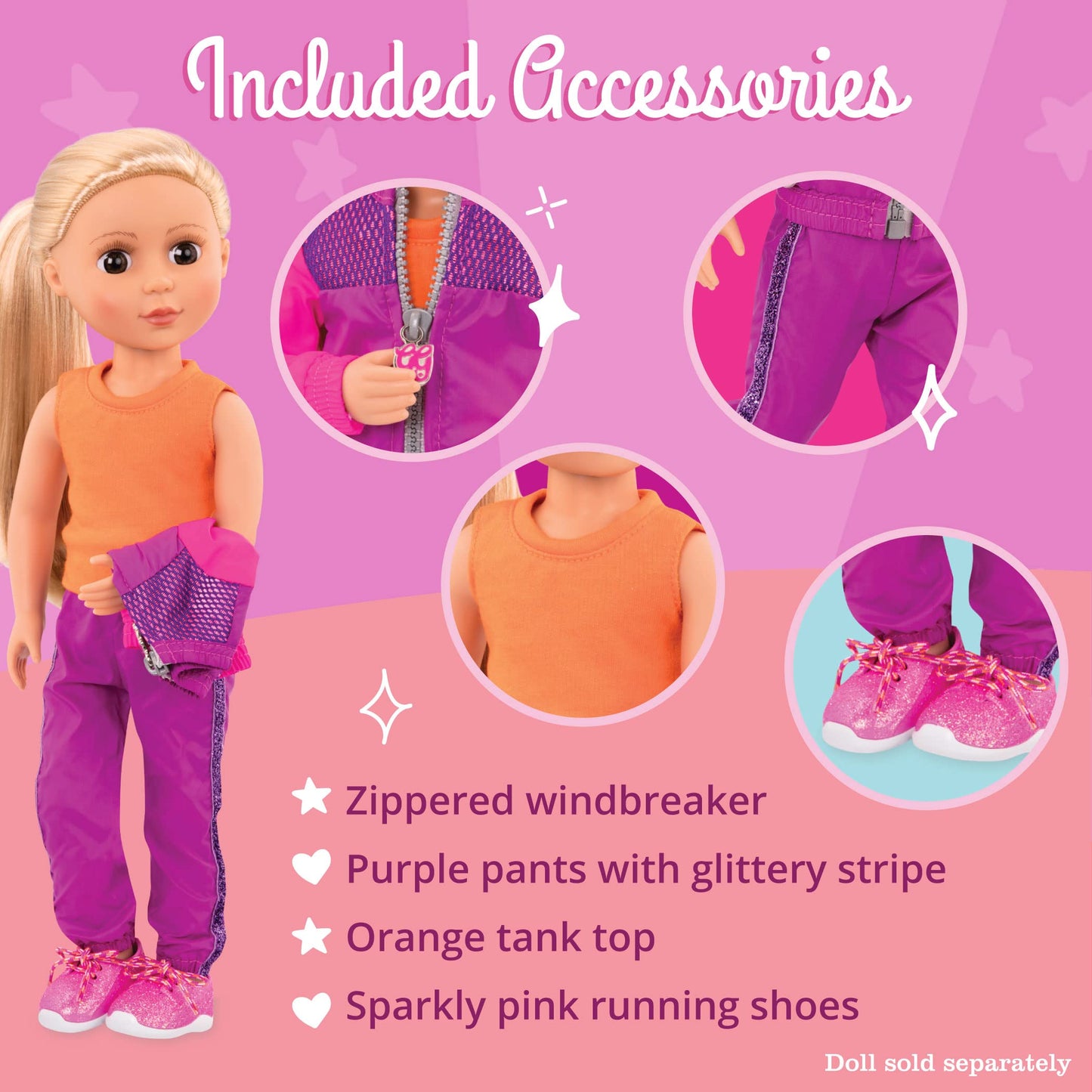 Glitter Girls - Shine & Dash Outfit -14-Inch Doll Clothes- Toys, Clothes & Accessories For Girls 3-Year-Old & Up Includes Tracks
