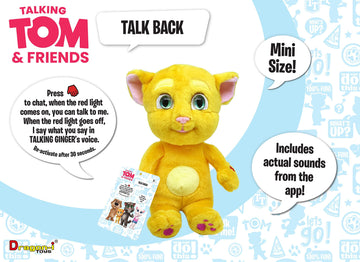 Relsy Talking Friends Minis Talking Ginger Sized 10' Animated Interactive Cuddly Plush Toy With Talkback 10 Inches / 25Cm Tall…