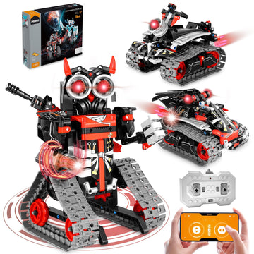 Mojino Stem Robot Building Kit For Boys 6-12, App & Remote Control Rc Toy For Kids Science Learningdiy Educational Gift Set For