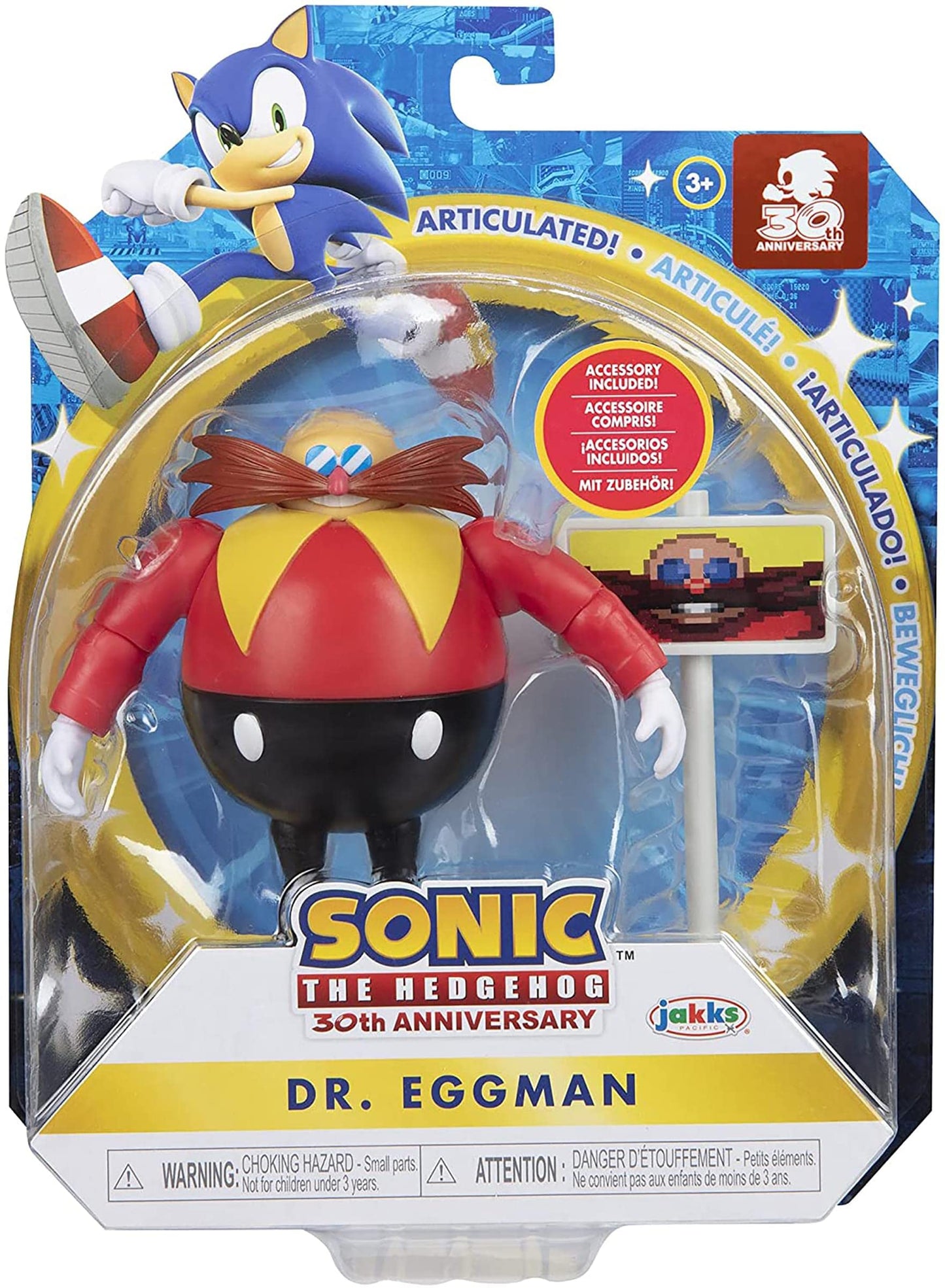 Sonic The Hedgehog 4-Inch Action Figure Classic Eggman With Goal Plate Collectible Toy