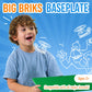 Strictly Briks Compatible With Lego Classic Big Briks Stackable Baseplates, Large Pegs For Ages 3 And Up, 100% Compatible With All Major Brands, Green, 1 Piece, 13.75' X 16.25' Inches