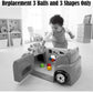 Replacement Parts for Fisher-Price Laugh and Learn Smart Stages Crawl Around Car - DJD09~3 Balls and 3 Shapes ~ Also Works with