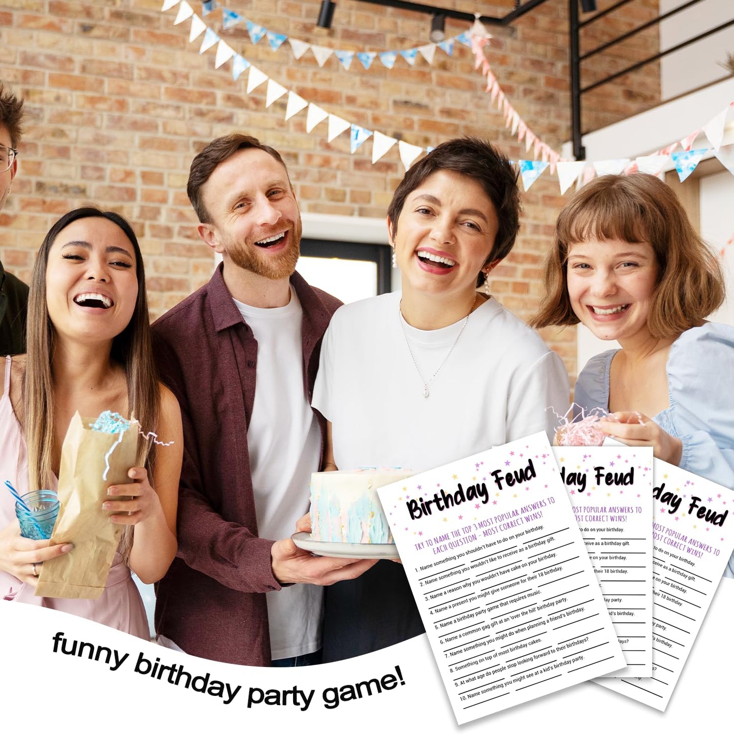 mature-themed Birthday Party Game  Birthday Feud Birthday Game Cards  mature-themed Birthday Party Game  Fun Novelty Cards for Birthday  Birthday Party Supplies Game Idea  5 * 7 inches