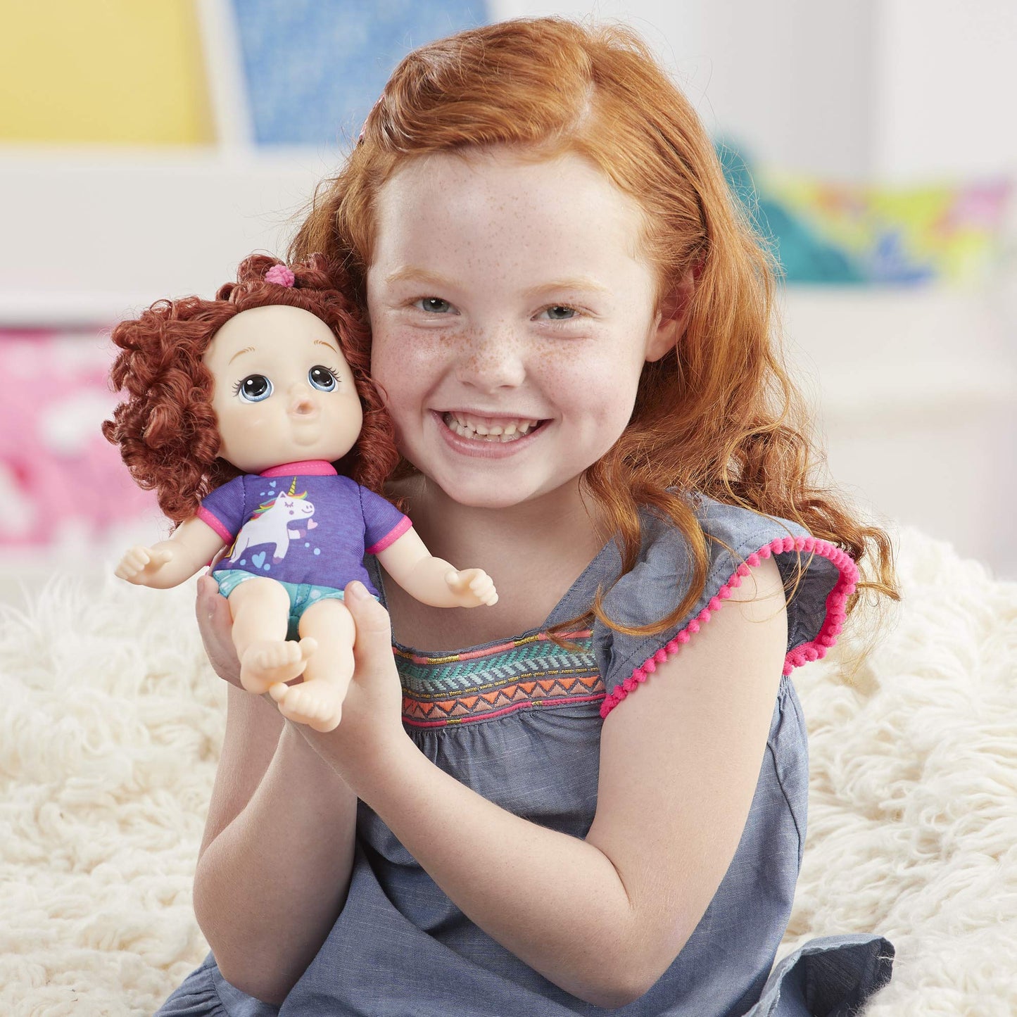 Baby Alive Littles, Carry ‘N Go Squad, Little Zoe, Red Curly Hair Doll, Carrier, Accessories, Toy For Kids Ages 3 Years & Up