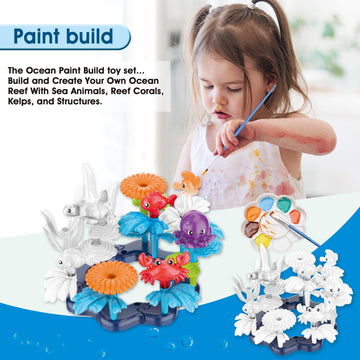 Kc Republic 37 Pcs Water Washable Painting & Building Toy Set + 58 Pcs Learning Stem Explorers Geomakers, Art And Craft Supplies