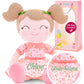 Gloveleya Personalized Doll With Your Name - Cute Pink Cherry Color Custom Soft Plush Doll For Girls Plush Doll Customized Gifts - Muñecas De Trapo Personalizadas Para Niñas