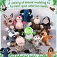 Wettarn 10 Pcs Animal Hand Puppets 12 Inch Soft Plush Plush Puppets Lion Orangutan Giraffe Tiger Pig Elephant Hand Puppets For B