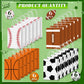 24 Pieces Sports Party Favor Bags Football Party Goodie Bag Sport Party Gift Bags with Handles for Soccer Baseball Basketball Fo