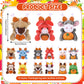 Blueweenly 12 Pcs Small Thanksgiving Stuffed Animal Fall Mini Animal Plush Toys Autumn Small Animal Plush Keychains Tiny Thanksg
