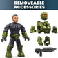 Mega Halo The Series Vehicle Building Toys Set, Fleetcom Warthog Atv With 469 Pieces, 5 Micro Action Figures, Poseable Articulation, Kids And Fans