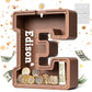 Summidate Wooden Letter Piggy Bank  Extra Thick Large Capacity Piggy Bank for Kids Boys Girls Toddler  Alphabet E Money Bank| Coin Box Birthday  Christmas  Festival