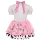 Nuehoryu Cowgirl Costume For Girls Led Cowgirl Dress For Girls Halloween Western Rodeo Dress Up (5-6 Years) Pink