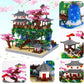 Yktoyz Cherry Blossom Tree Building Set, Chinese Architecture Building Blocks Japanese Sakura Tree House Building Set Bonsai Tree Kit, Blocks Sets For Adults Gift For Kids Age 12+(3220 Pieces)