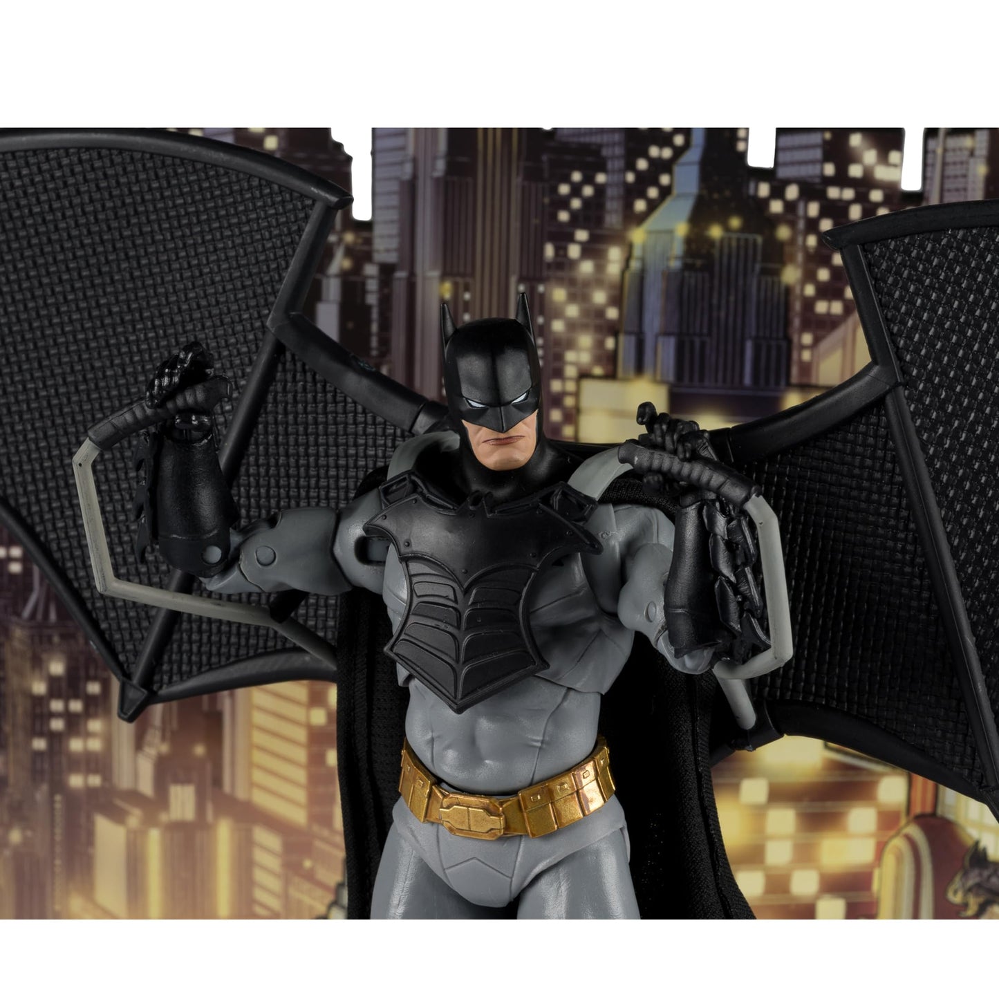 McFarlane Toys DC Multiverse Batman with Bat-Glider 7in Action Figure - Gold Label, Multicolor, Model 17158