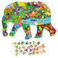 Jigsaw Puzzles For Kids Ages 4-8, 200 Pieces Animal Shaped Cardboard Puzzles For Animal Lovers, Sturdy Puzzles Box And Poster, Educational Toys Gift For Boys Girls