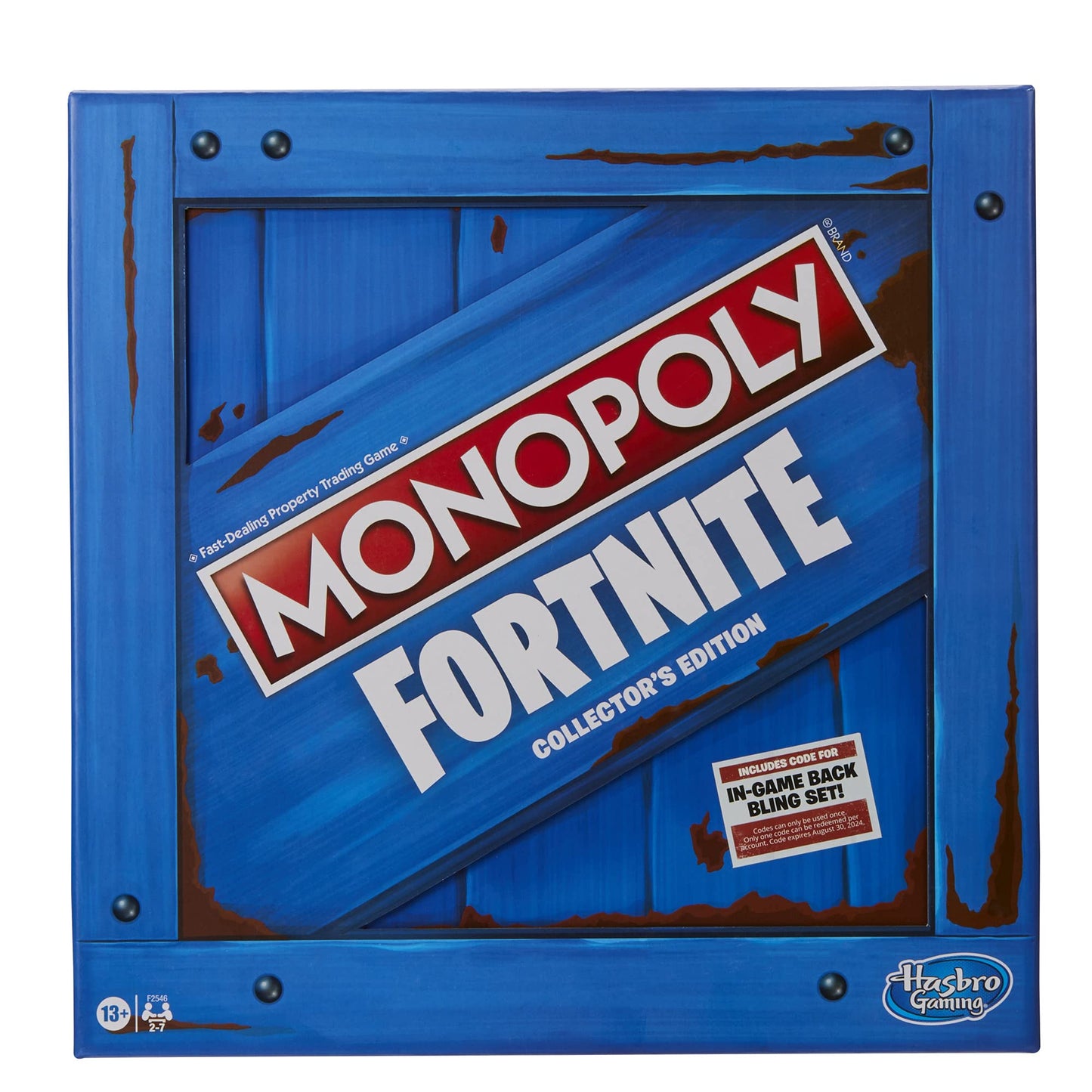 Monopoly Fortnite Collector's Edition Board Game, One Size, Blue, Model F2546, For Teens and Adults, Ages 13+